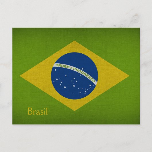 Brasil Flag Postkarte (Vorderseite)