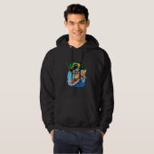 Brasil Flag Sloth Surfing Brasilia Brasilia Hoodie (Vorne ganz)