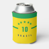 Brasil Flag Weltmeisterschaft Soccer Dosenkühler (Kanne Rückseite)