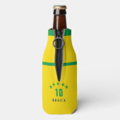 Brasil Flag Weltmeisterschaft Soccer Flaschenkühler (Flasche Rückseite)