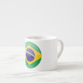 Brasil-Flagge-Button Espressotasse (Vorderseite Rechts)
