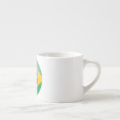 Brasil-Flagge-Button Espressotasse (Rechts)