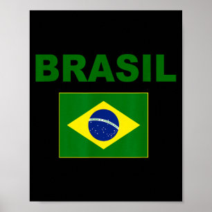 Brasil-Flagge Coole brasilianische Flaggen Männer Poster