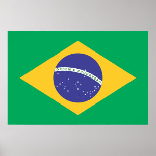 Brasil-Flagge Poster