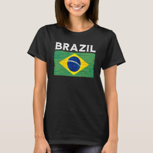 Brasil-Flagge  Vintage Brasilien-Flagge T-Shirt