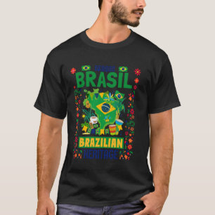 Brasil-Flaggen-Outfit-Idee für Kinder Brasilien &  T-Shirt