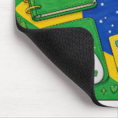 Brasil-Flaggen-Schreibwaren-Ideen Mousepad (Ecke)