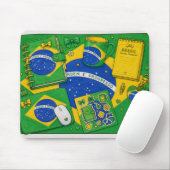 Brasil-Flaggen-Schreibwaren-Ideen Mousepad (Mit Mouse)