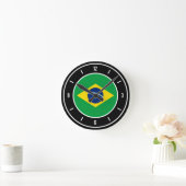 Brasil-FlaggenElegant Runde Wanduhr (Zuhause)