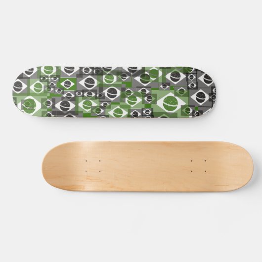 Brasil-Flaggenstruktur Skateboard (Horizontal)