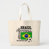 BRASIL Fußball Jumbo Stoffbeutel (Vorne)