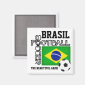 BRASIL Fußball Magnet (Vorderseite/Rückseite)