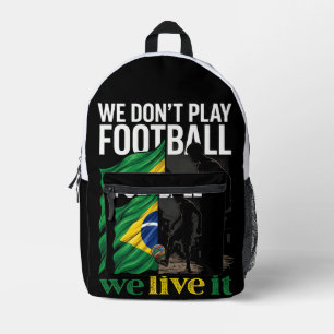 Brasil-Fußball-Rucksack - Wir leben es Fan-Tasche Bedruckter Rucksack