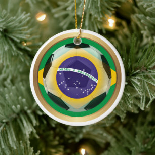 Brasil Fußball Sport Keramik Ornament