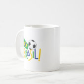 Brasil Fußball Stolz  Kaffeetasse (Vorderseite Links)