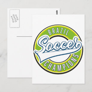 Brasil Fußballmeister Postkarte