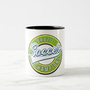 Brasil Fußballmeister Zweifarbige Tasse