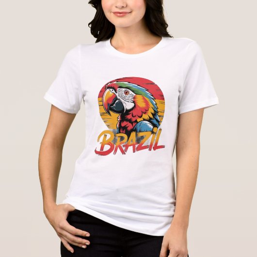 Brasil Gib Nie Auf Tri-Blend Shirt (Vorderseite)