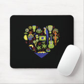 Brasil Heartbeat Kulturdispla Mousepad (Mit Mouse)