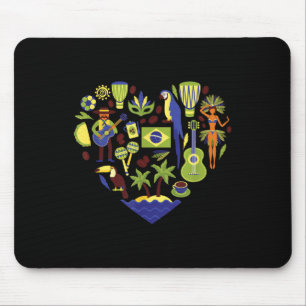 Brasil Heartbeat Kulturdispla Mousepad