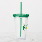 Brasil in portugiesischer Sprache in Flaggenfarben Acryltrinkbecher (Rechts)