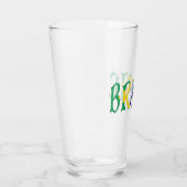 Brasil in portugiesischer Sprache in Flaggenfarben Glas (Rechts)