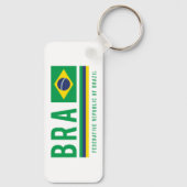 Brasil ISO-Code-Alpha 3 Design Schlüsselanhänger (Rückseite)