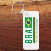 Brasil ISO-Code-Alpha 3 Design Schlüsselanhänger (Vorderseite)