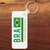 Brasil ISO-Code-Alpha 3 Design Schlüsselanhänger (Rückseite)