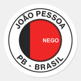 Brasil Joao Pessoa Paraiba PB Bandeira Briefmarke Runder Aufkleber
