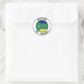 Brasil Macapa Amapa Bandeira Stamp Runder Aufkleber (Tasche)