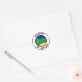 Brasil Macapa Amapa Bandeira Stamp Runder Aufkleber (Umschlag)