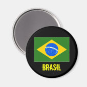 Brasil-Magnet (schwarz) Magnet (Vorderseite/Rückseite)