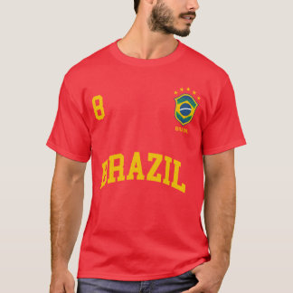 Brasil Nummer 8 Brazilian Socceream Sportspullover T-Shirt