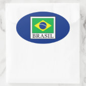 Brasil Ovaler Aufkleber (Tasche)