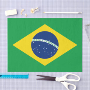 Brasil Papier-Taschentuch, Brasilianische Flagge T Seidenpapier
