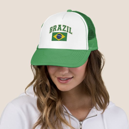 Brasil Patriotik Flagge Bestickte Mütze (Beispiel)
