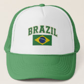 Brasil Patriotik Flagge Bestickte Mütze (Vorderseite)