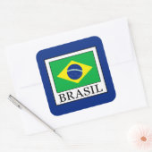 Brasil Quadratischer Aufkleber (Umschlag)
