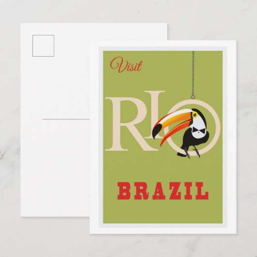 Brasil Reiseplakat Postkarte (Vorne/Hinten)