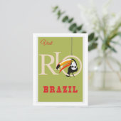 Brasil Reiseplakat Postkarte (Stehend Vorderseite)