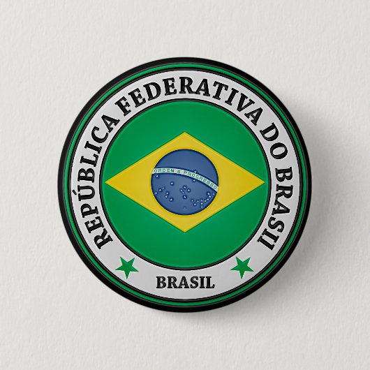 Brasil Round Emblem Button (Vorderseite)