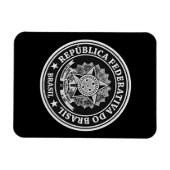Brasil Round Emblem Magnet (Horizontal)