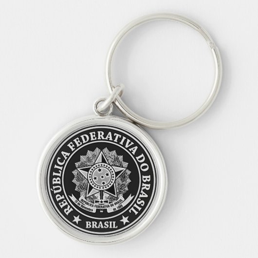 Brasil Round Emblem Schlüsselanhänger (Vorne)