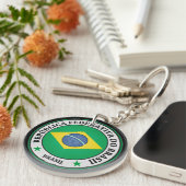 Brasil Round Emblem Schlüsselanhänger (Vorderseite rechts)