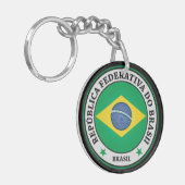 Brasil Round Emblem Schlüsselanhänger (Vorderseite links)
