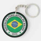 Brasil Round Emblem Schlüsselanhänger (Rückseite)