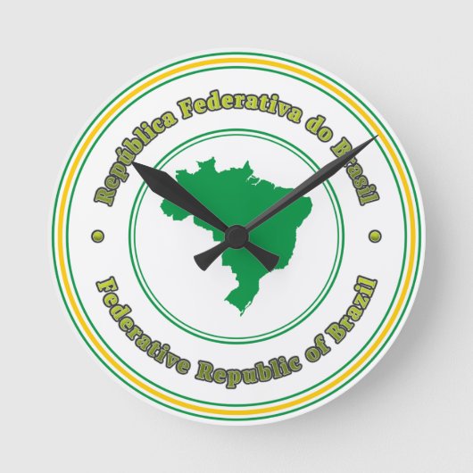 Brasil Runde Wanduhr (Vorderseite)