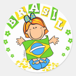 Brasil Runder Aufkleber