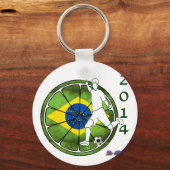 BRASIL SOCCER 2014 GIFTS KUSTOMIZABLE SCHLÜSSELANHÄNGER (Vorderseite)